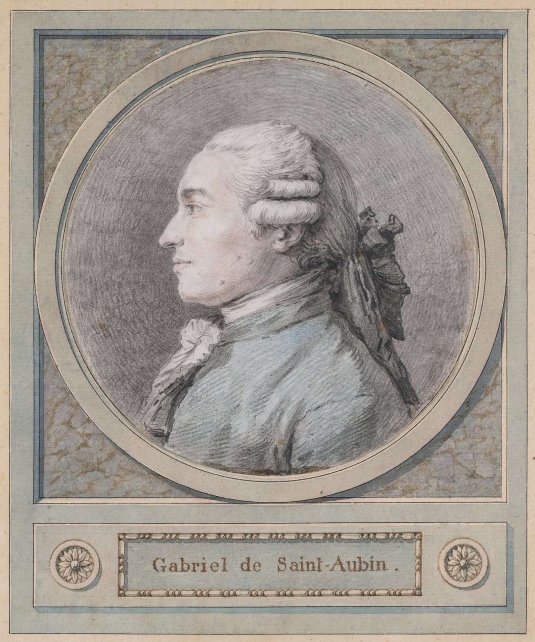 Portræt af en mand, der siges at være billedhuggeren Clodion (1738-1814) af Unknown