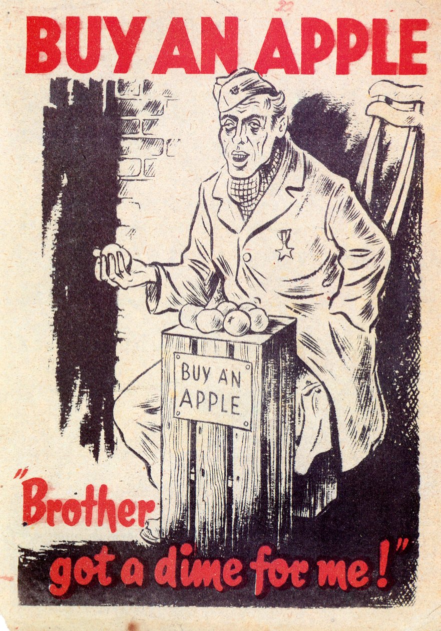Propaganda. Køb et æble. Bror fik en skilling for mig! 1940 af Unknown