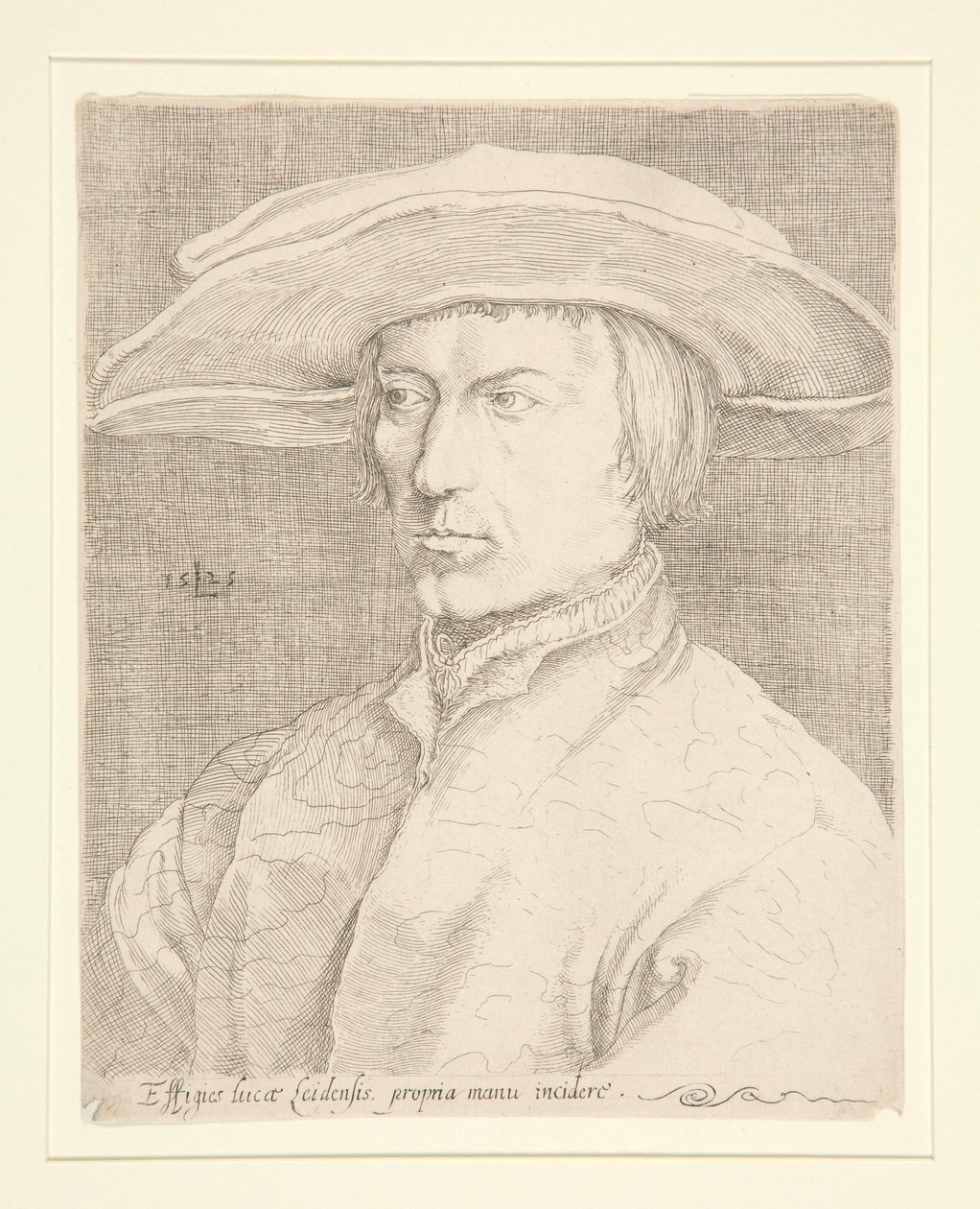 Selvportræt af kunstneren, 1525 [Portræt af en mand, såkaldt Lucas van Leyden, selvportræt] af Unknown