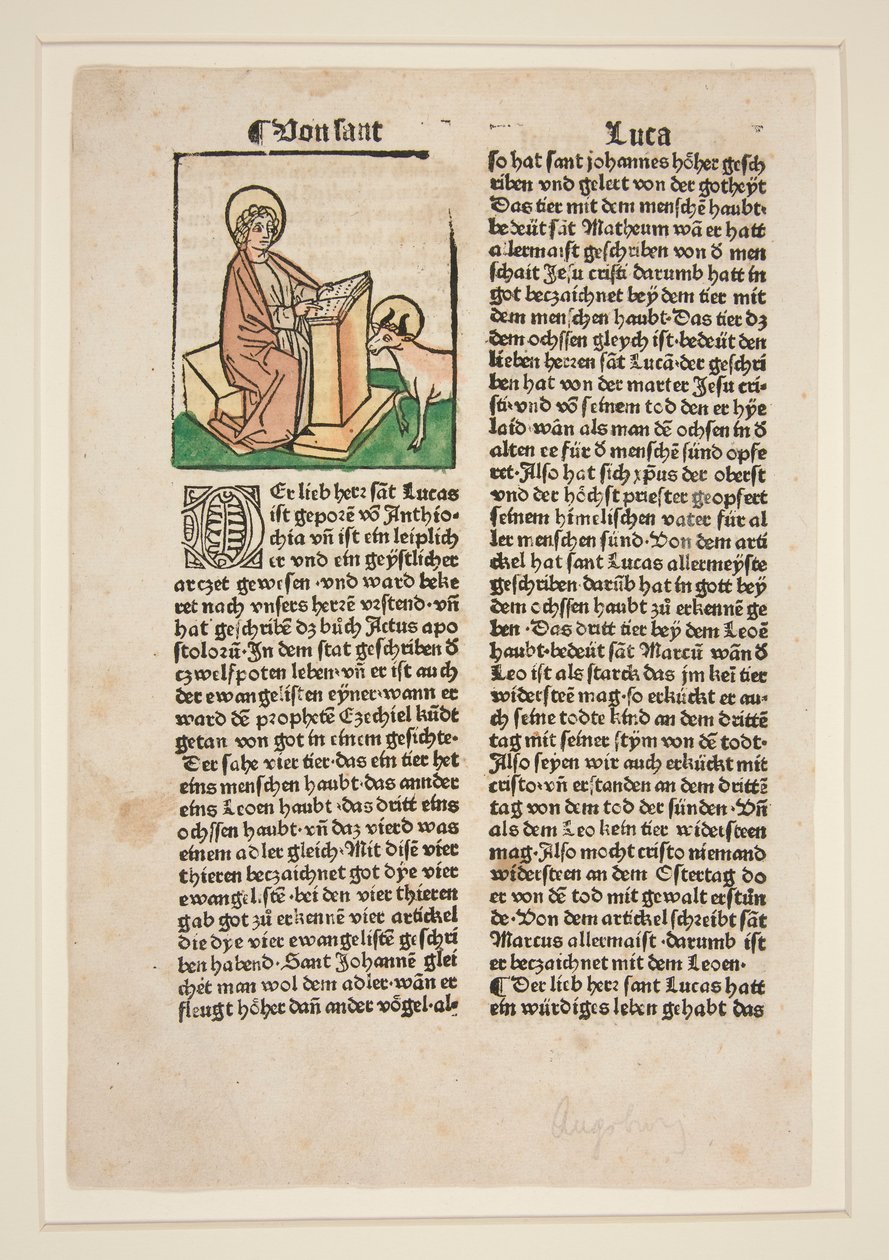 St. Luke. Illustration til (Jacobus da Voragine) Golden Legend af Unknown