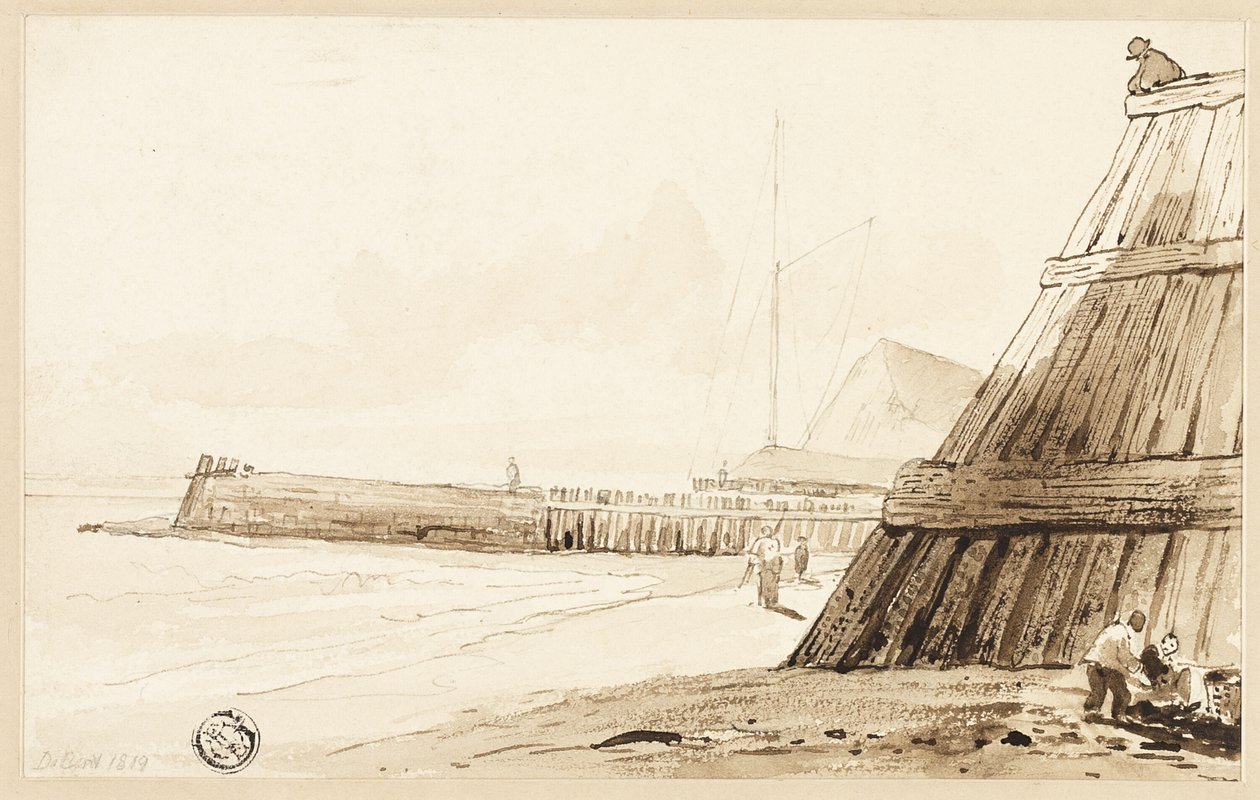 Stockade langs kysten af Unknown