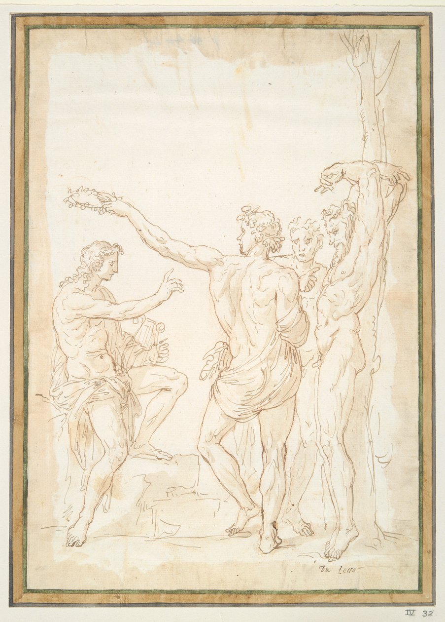 Apollons sejr over Marsyas af Unknown