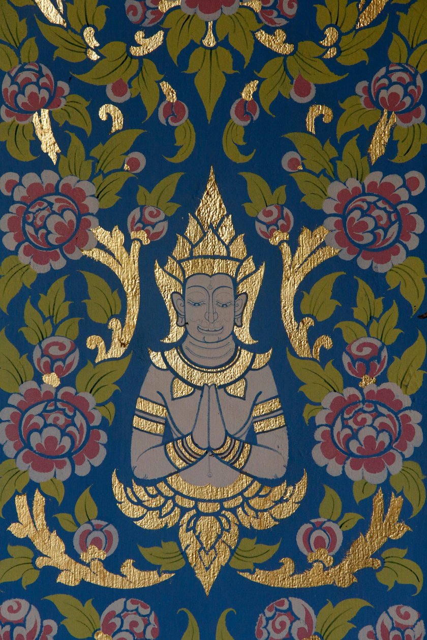 Wat Ampharam, Hua Hin. Tempel dekoration. Thailand. af Unknown