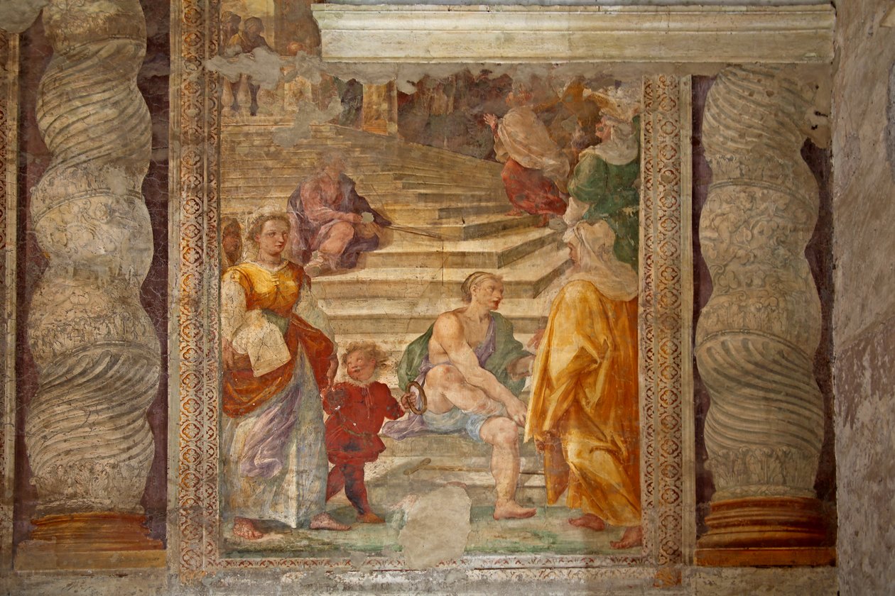 fresco i indgangen (scene usikker) af Unknown