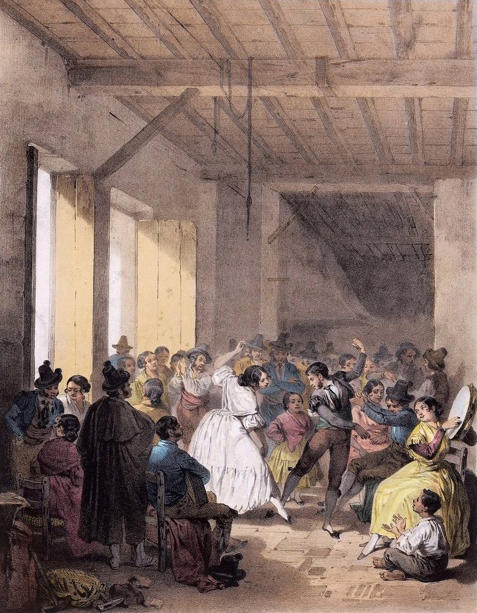 1800-tallets Bohemian Ball - Sigøjnernes dans i det 19. århundrede af Unknown artist