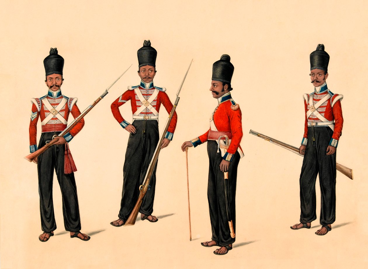 40. Madras indfødte infanteri, 1835 ca af Unknown