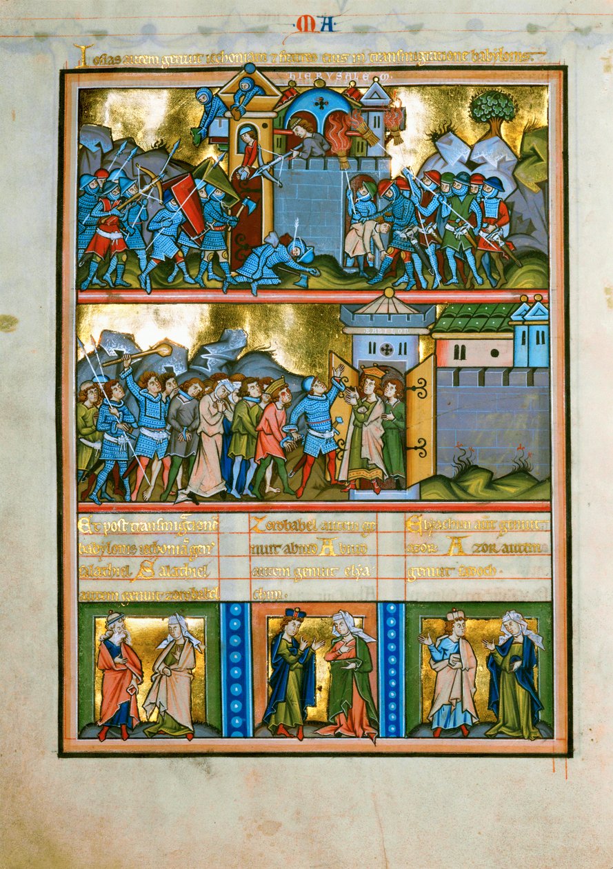 5 illuminationer med tekst på én side (illumination) af Unknown artist