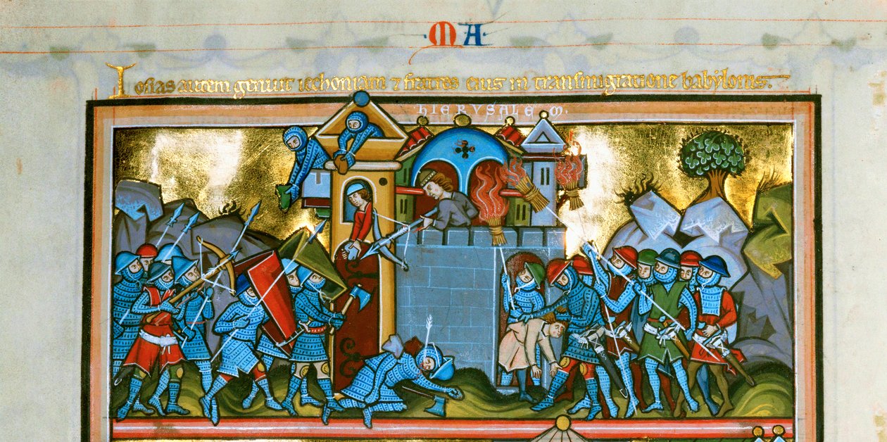 5 illuminationer med tekst på én side, detalje (illumination) af Unknown artist