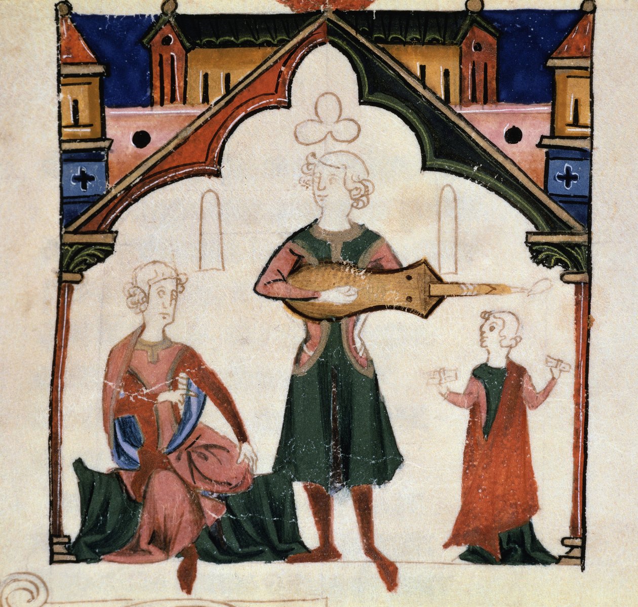 En gruppe digtere og musikere (Miniature af Unknown artist