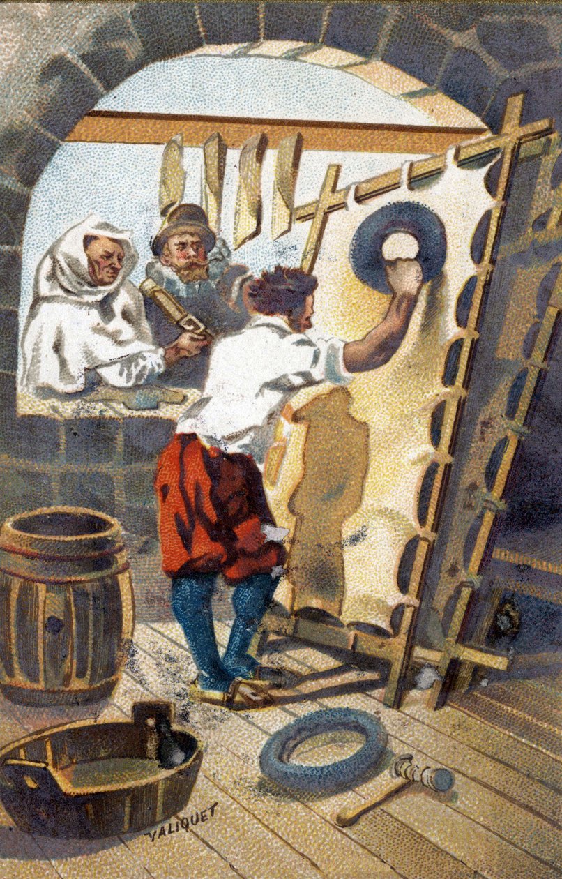 En papegøjefabrikant i 1575. af Unknown artist
