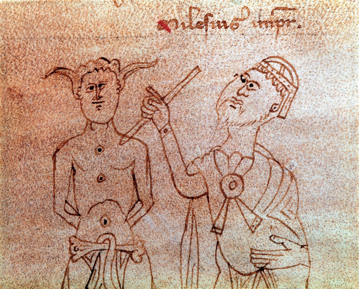 En patient, der konsulterer en miniaturelæge fra manuskriptet "" De surgia""" Venedig Biblioteca Marciana fra det 13. århundrede af Unknown artist