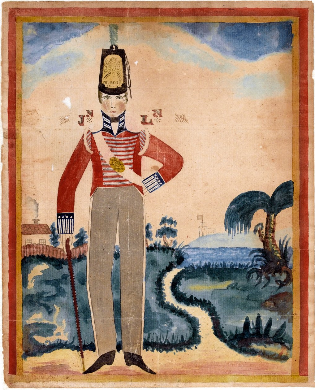 En menig fra 7th Regiment of Foot (Royal Fusiliers) i Caribien af Unknown artist