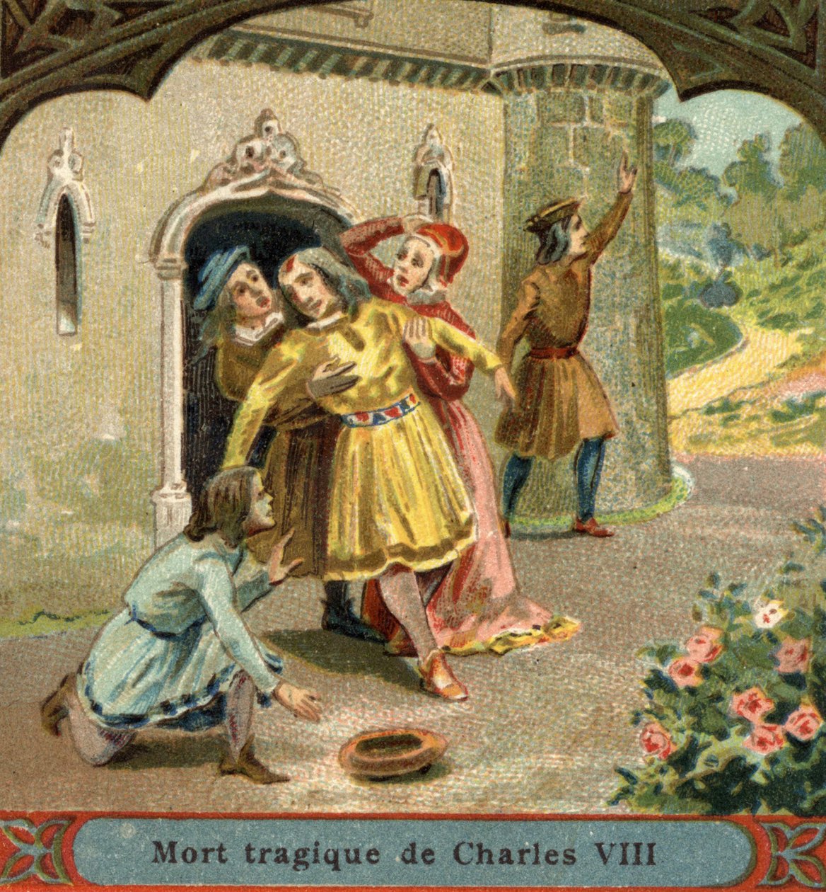 Charles VIIIs død ved et uheld i 1498. af Unknown artist