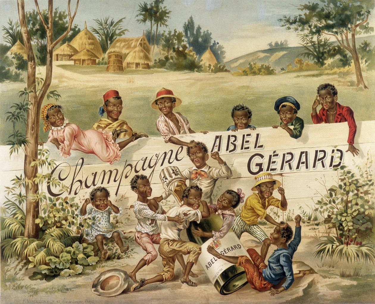 Reklameplakat for Champagne Abel Gérard, slutningen af det 19. århundrede af Unknown artist