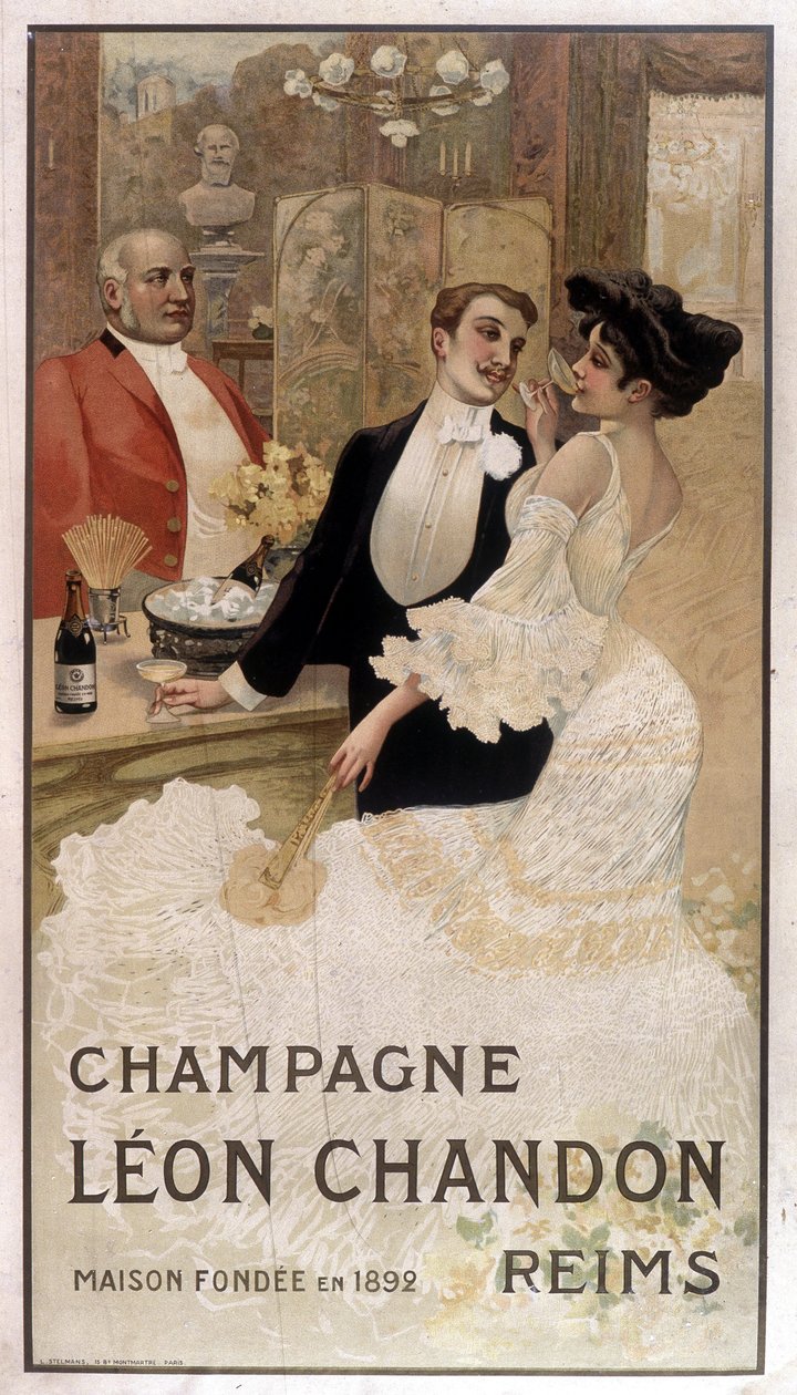 Reklameplakat for Léon Chandon champagne, slutningen af det 19. århundrede af Unknown artist