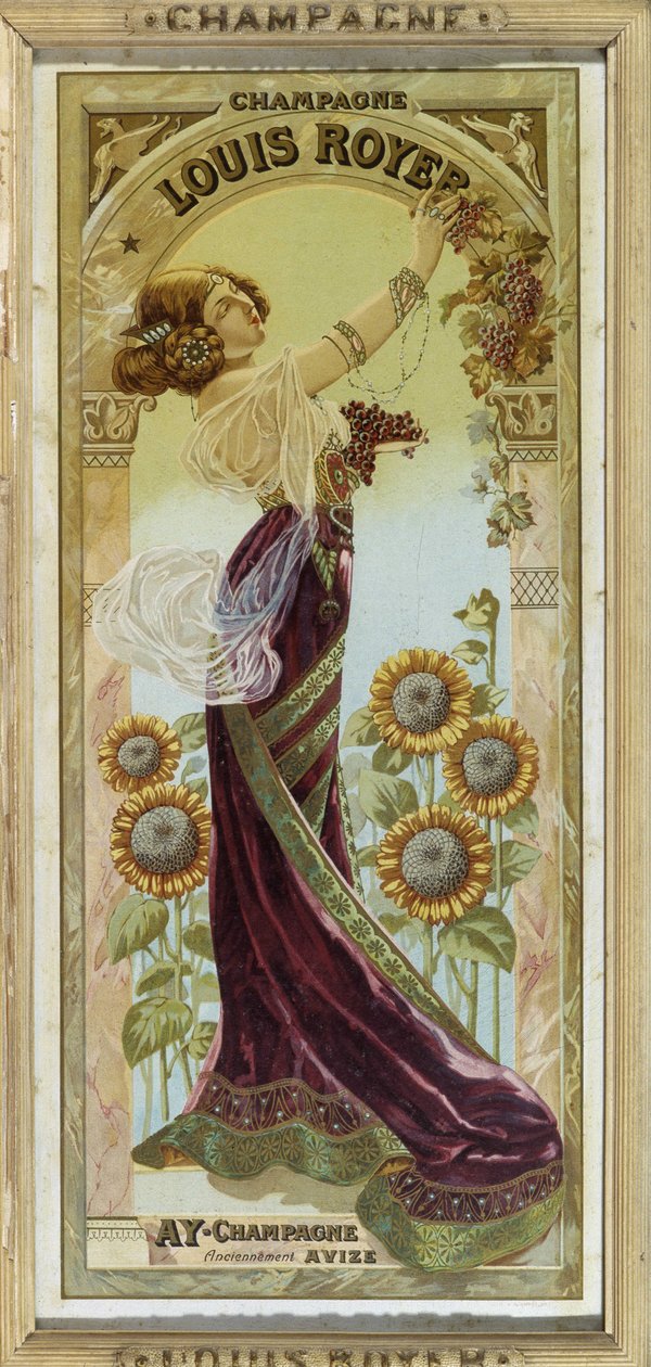 Reklameplakat for Louis Royer champagne, slutningen af det 19. århundrede af Unknown artist