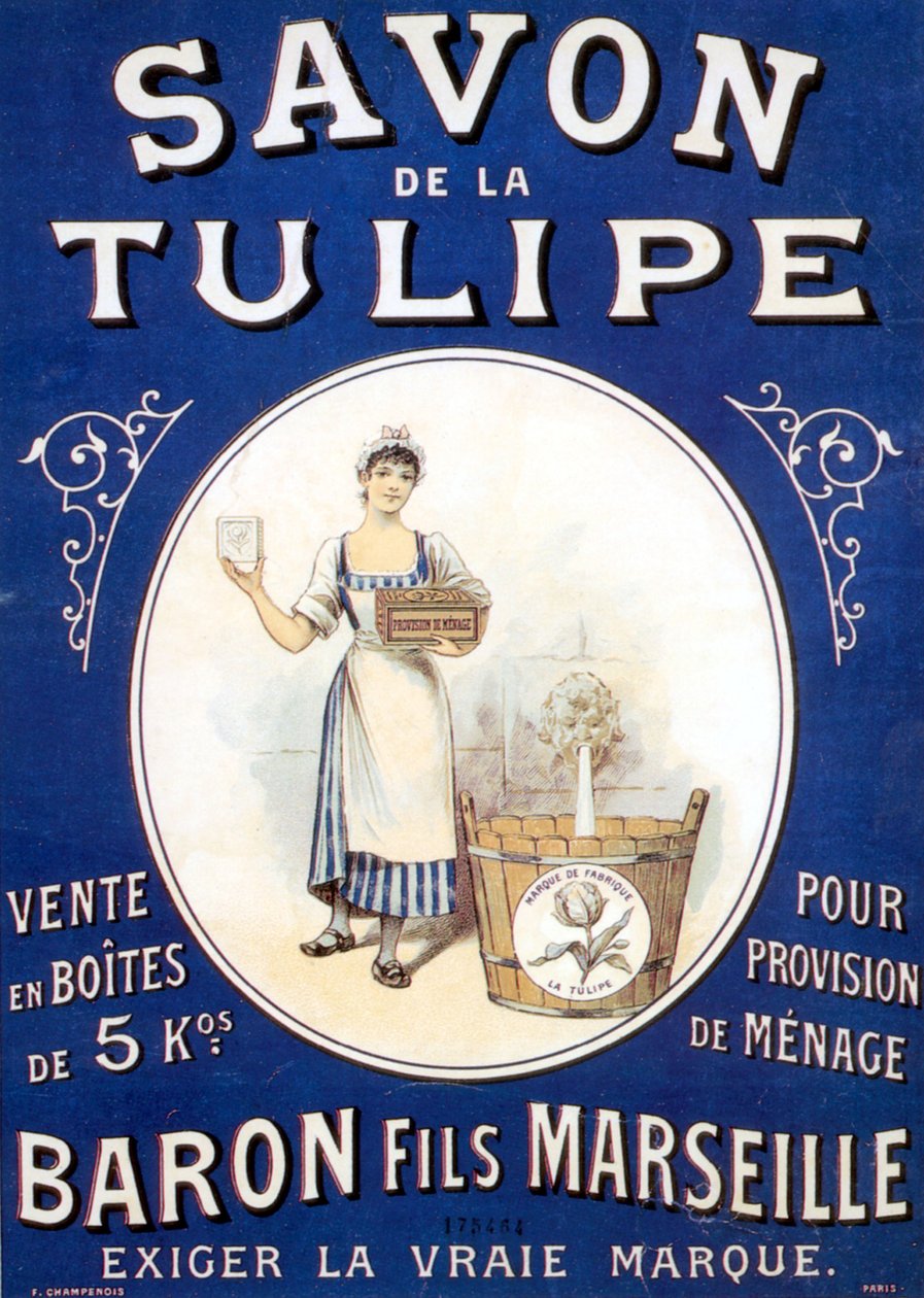 Reklameplakat for sæbe a Tulipe ca. 1900 af Unknown Artist