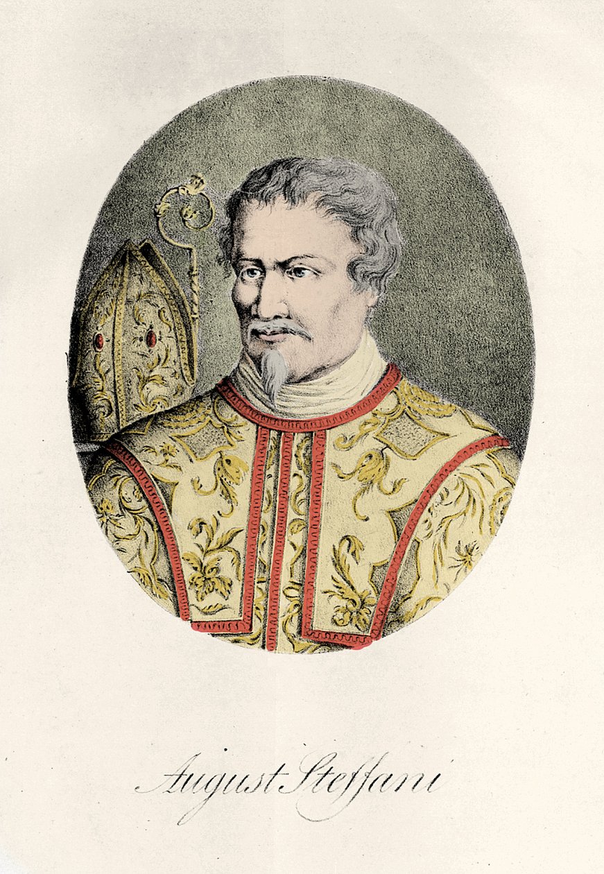 Agostino Steffani (1654-1728) italiensk komponistgravering 1856 af Unknown artist