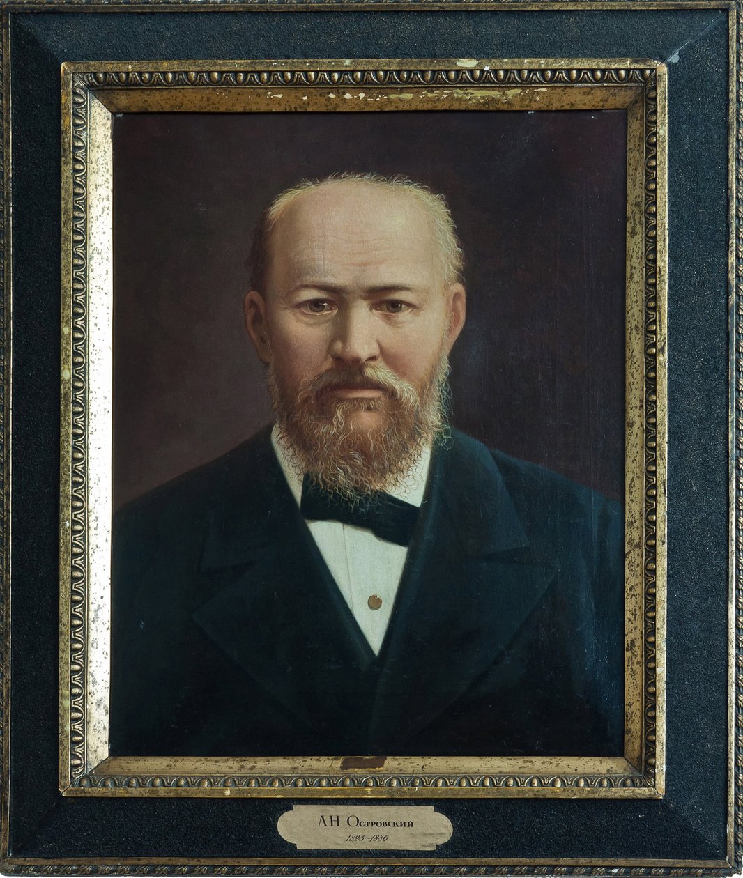 Alexandre Ostrovski - Portræt af dramatikeren Alexander N. Ostrovsky (1823-1886), Anonym. Olie på lærred, anden halvdel af det 19. århundrede, A. Ostrovskys statsmuseum, Shchelykovo af Unknown artist