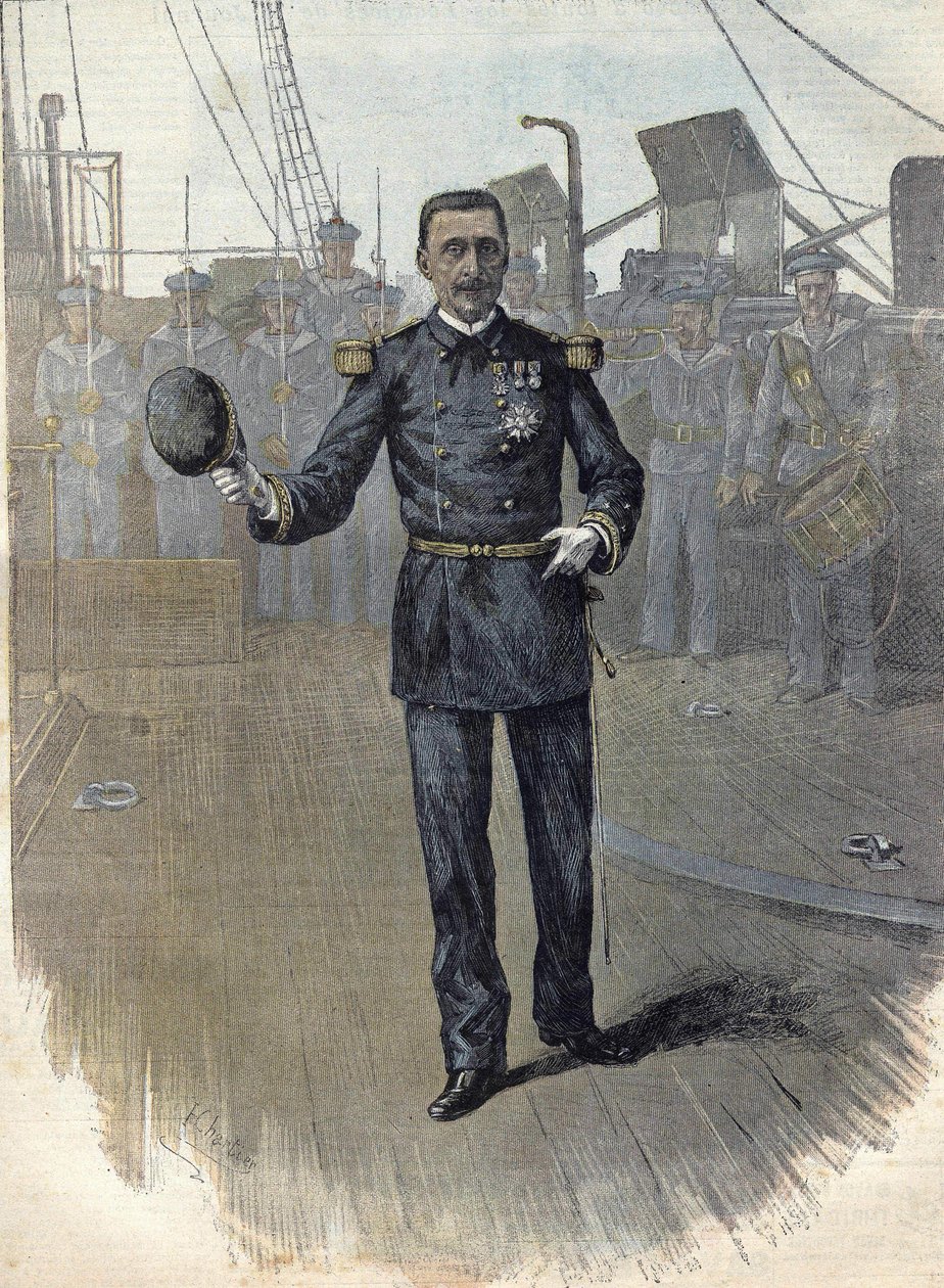 Alfred Albert Gervais (1837 - 1921), fransk admiral, chef for marinestaben i 1892. Stik fra 1892. af Unknown artist