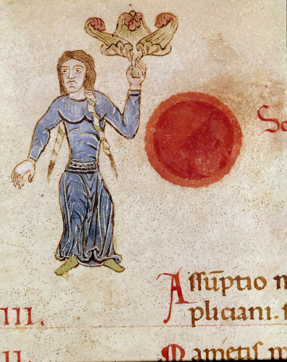 Allegorisk fremstilling af august måned (miniature af Unknown artist