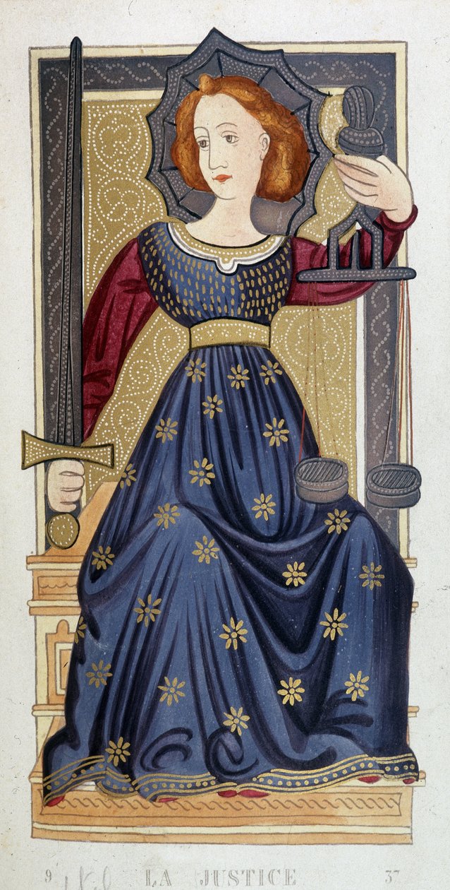 Allegory of Justice After a Miniature - 1800-tallet af Unknown artist