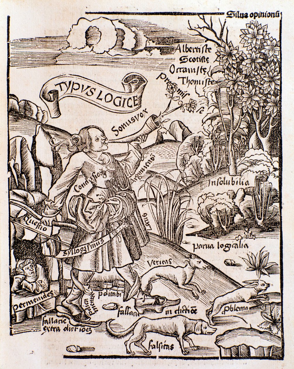 Allegori for logik fra Margarita philosophica af Gregor Reisch (1508) af Unknown artist
