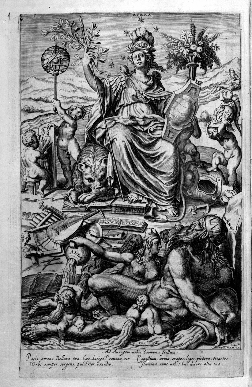 Allegori over byen Cremona af Unknown artist