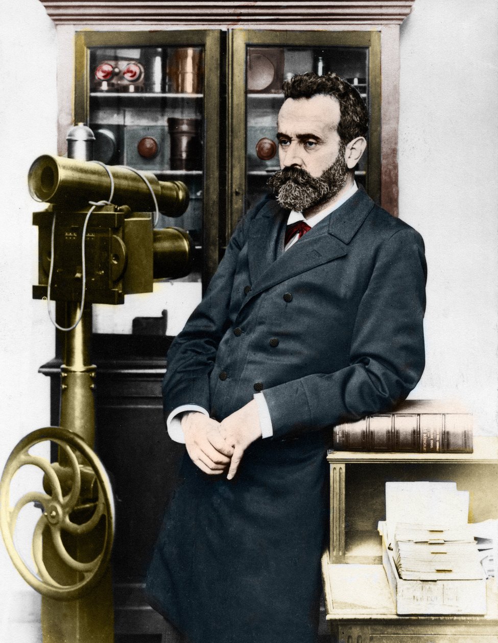 Alphonse Bertillon (1853-1914), fransk kriminolog, der skabte antropometri. af Unknown artist