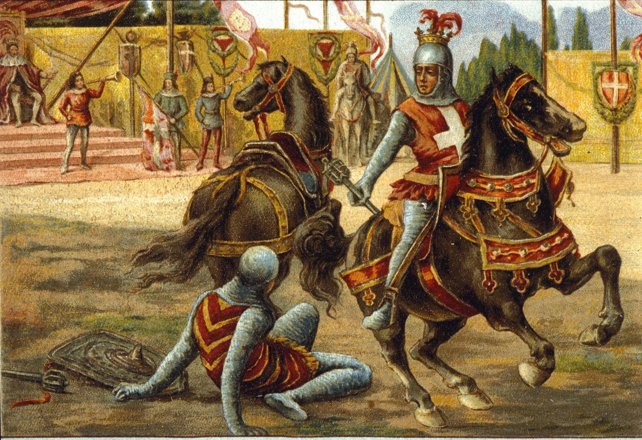 Amedee VII af Savoyen (1360 -1391) sagde Den Røde Greve under en turnering. Amedeo VIII af Savoyen (den såkaldte Rosso). af Unknown artist