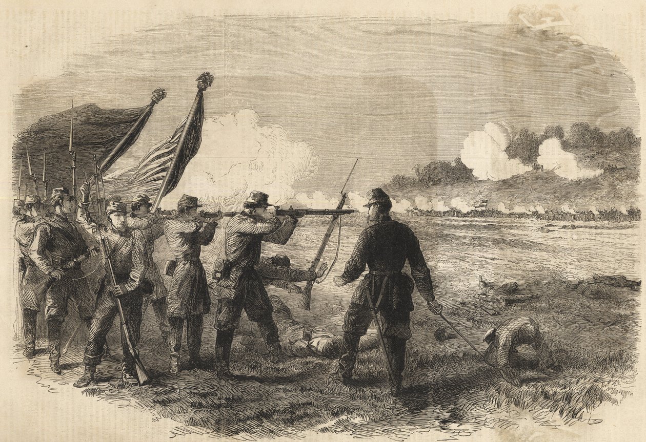 Amerikansk borgerkrig Slaget ved Cedar Creek, i Shenandoah-dalen, den 18. oktober 1864. - Secession War (1861 - 1865) eller amerikansk borgerkrig: 19. oktober af Unknown artist