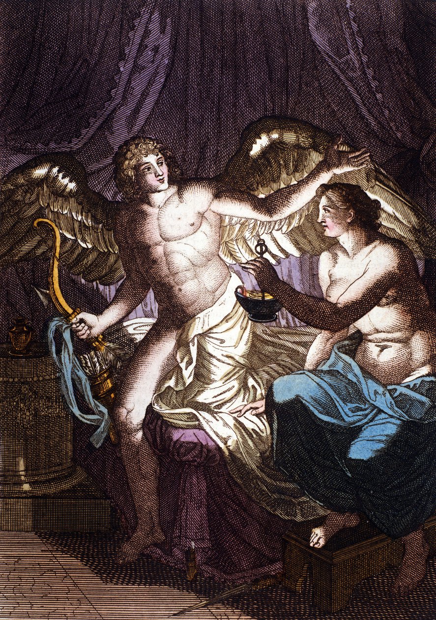 Amor og Psyche. Indgravering i "Dictionnaire d