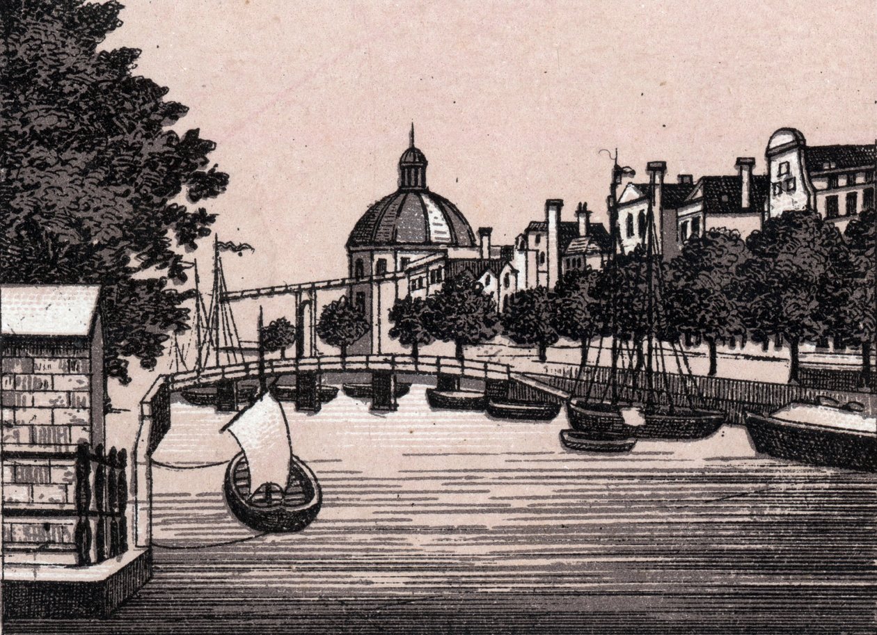 Amsterdam, Holland: udsigt over Singel-kanalen. i "" Verden illustrerer 168 visninger"" Udateret (slutningen af det 19. århundrede) af Unknown artist