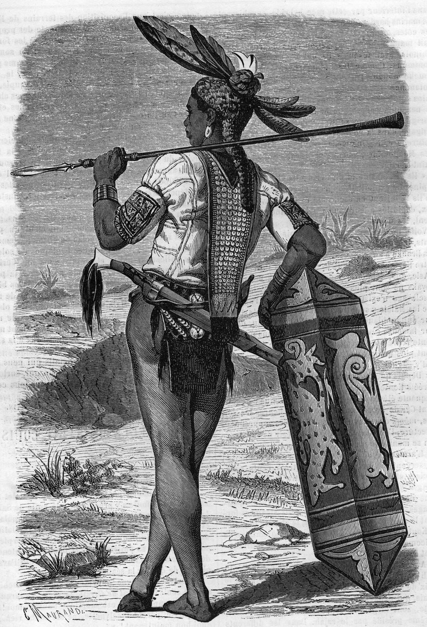 En indfødt Dayak bosiddende i Saravak, Malaysia i det 19. århundrede i "Youth Journal" fra 1888. af Unknown artist