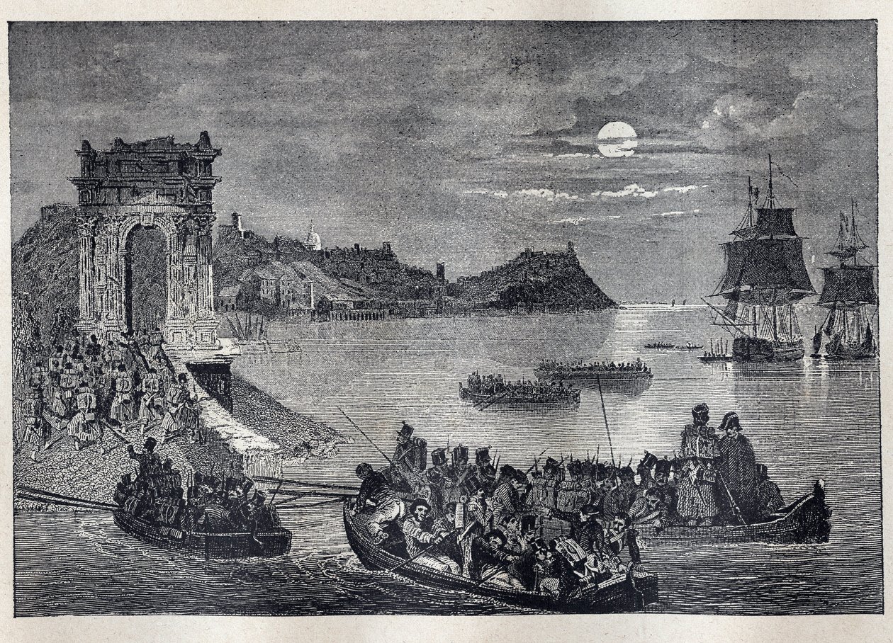 Ancona (Ancona) - Ancona ekspedition til Italien lanceret af Louis Philippe I natten mellem 22. og 23. februar af Unknown artist