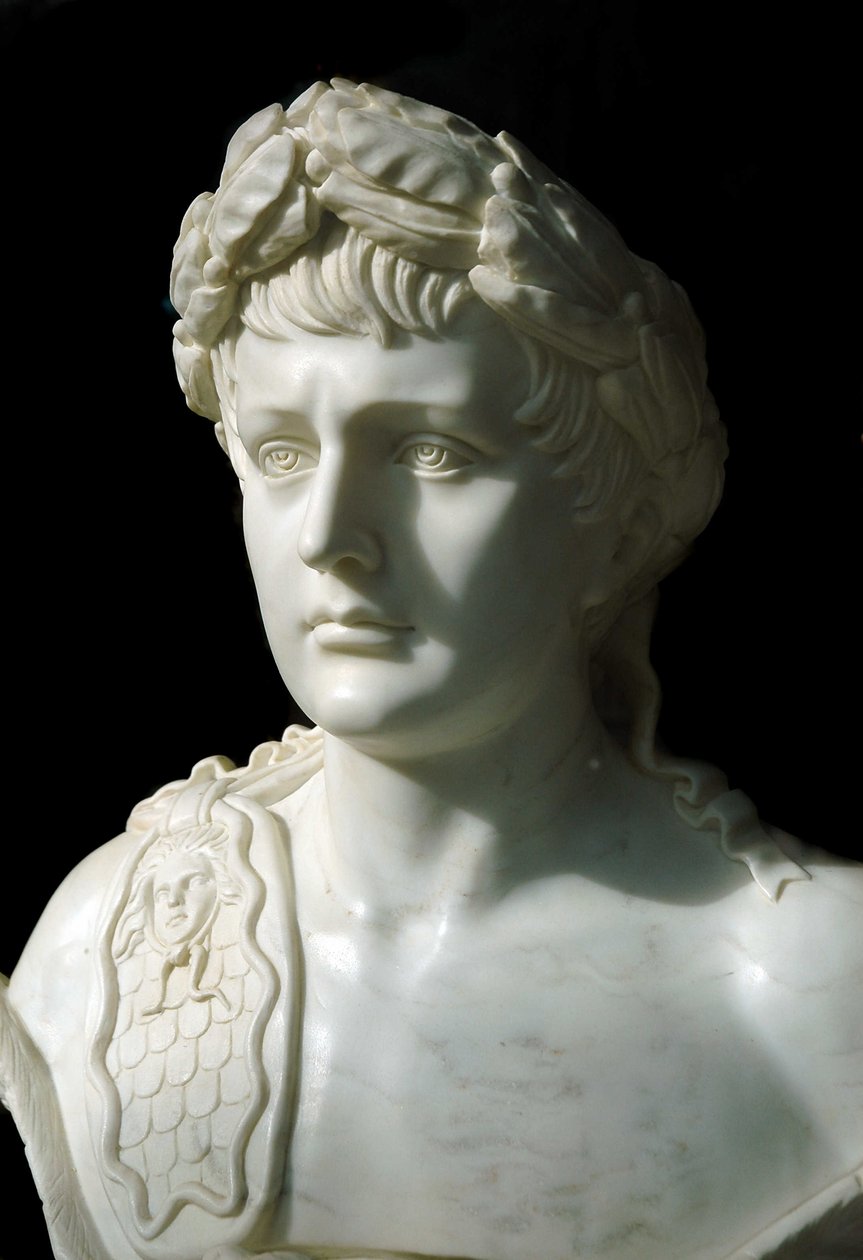 Anonym marmorbuste fra det 19. århundrede af Napoleon I, fransk kejser. af Unknown artist