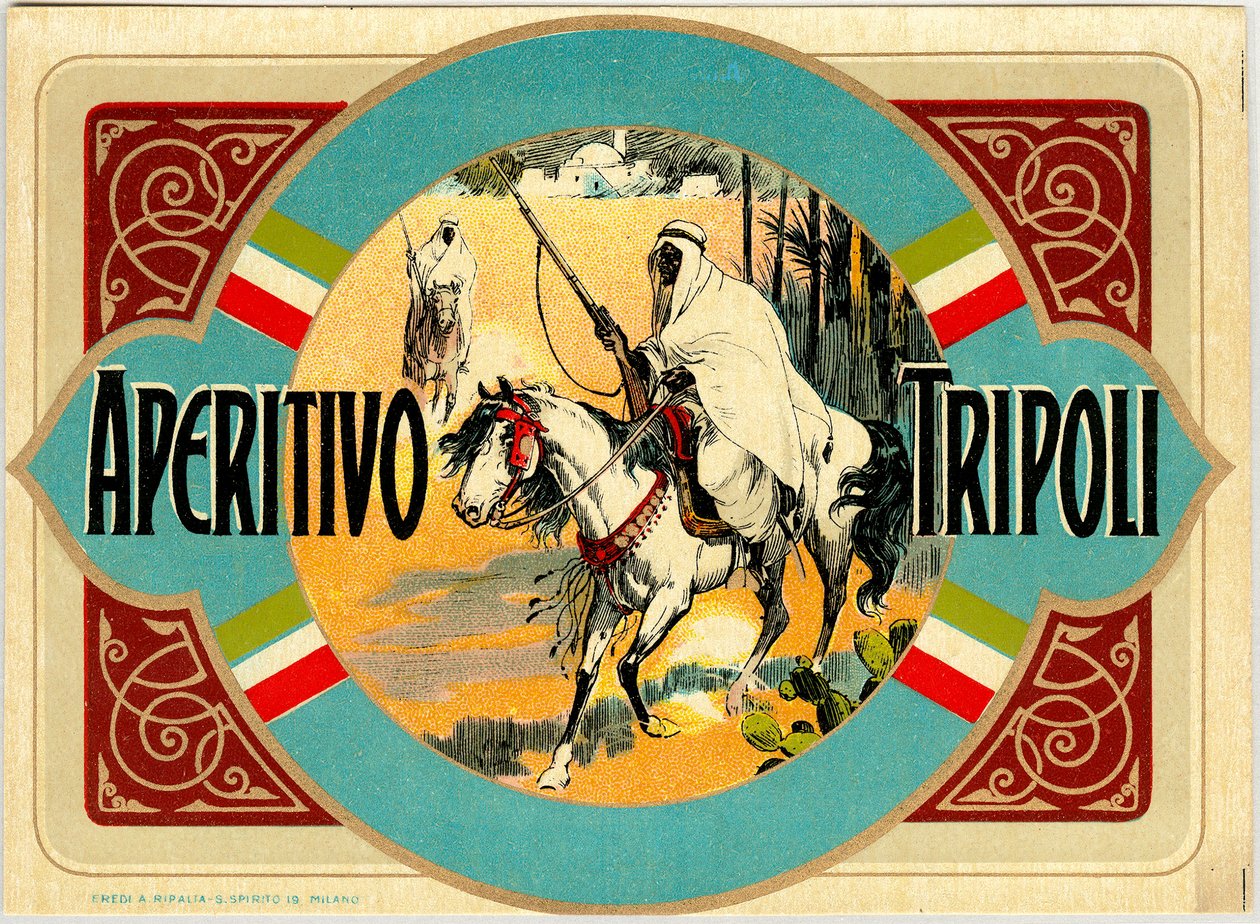 Aperitivo Tripoli alkoholannonce, slutningen af det 19. århundrede af Unknown artist