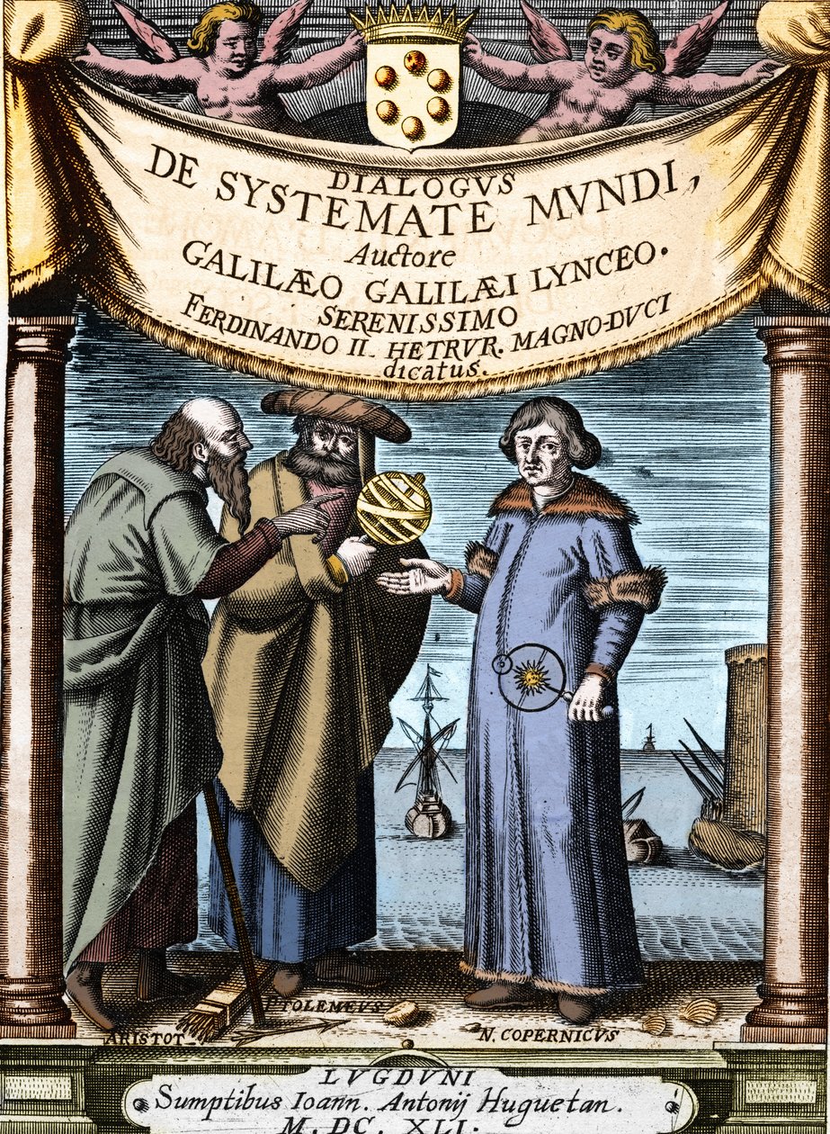 Aristoteles, Ptolemæus og Nicolas Copernicus af Unknown artist