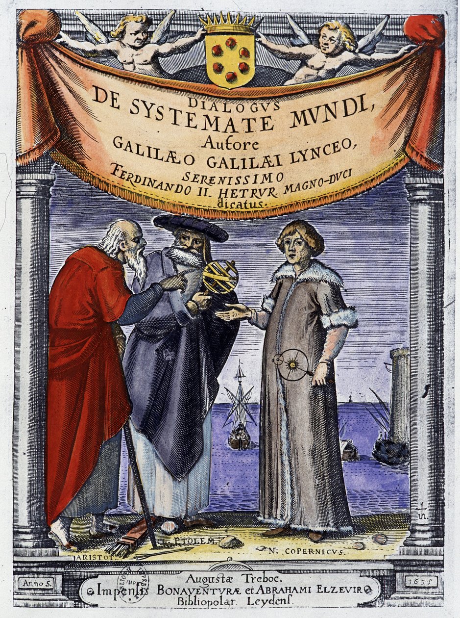 Aristoteles, Ptolemæus og Nicolas Copernicus (Nicolaus Copernicus af Unknown artist