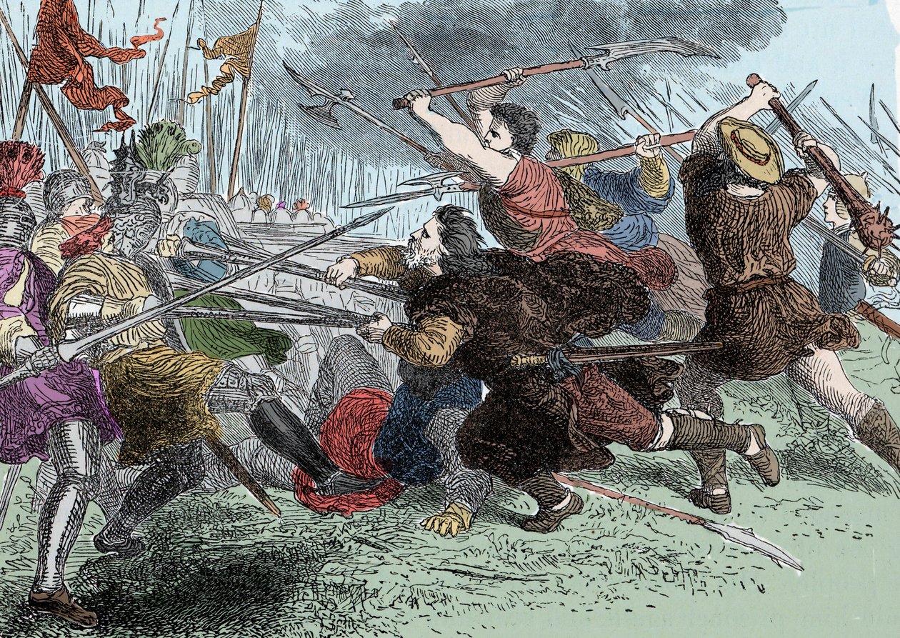 Arnold von Winkelried - Arnold von Winkelried (eller Arnold Winkelried) legendariske helte fra Schweiz i slaget ved Sempach af Unknown artist