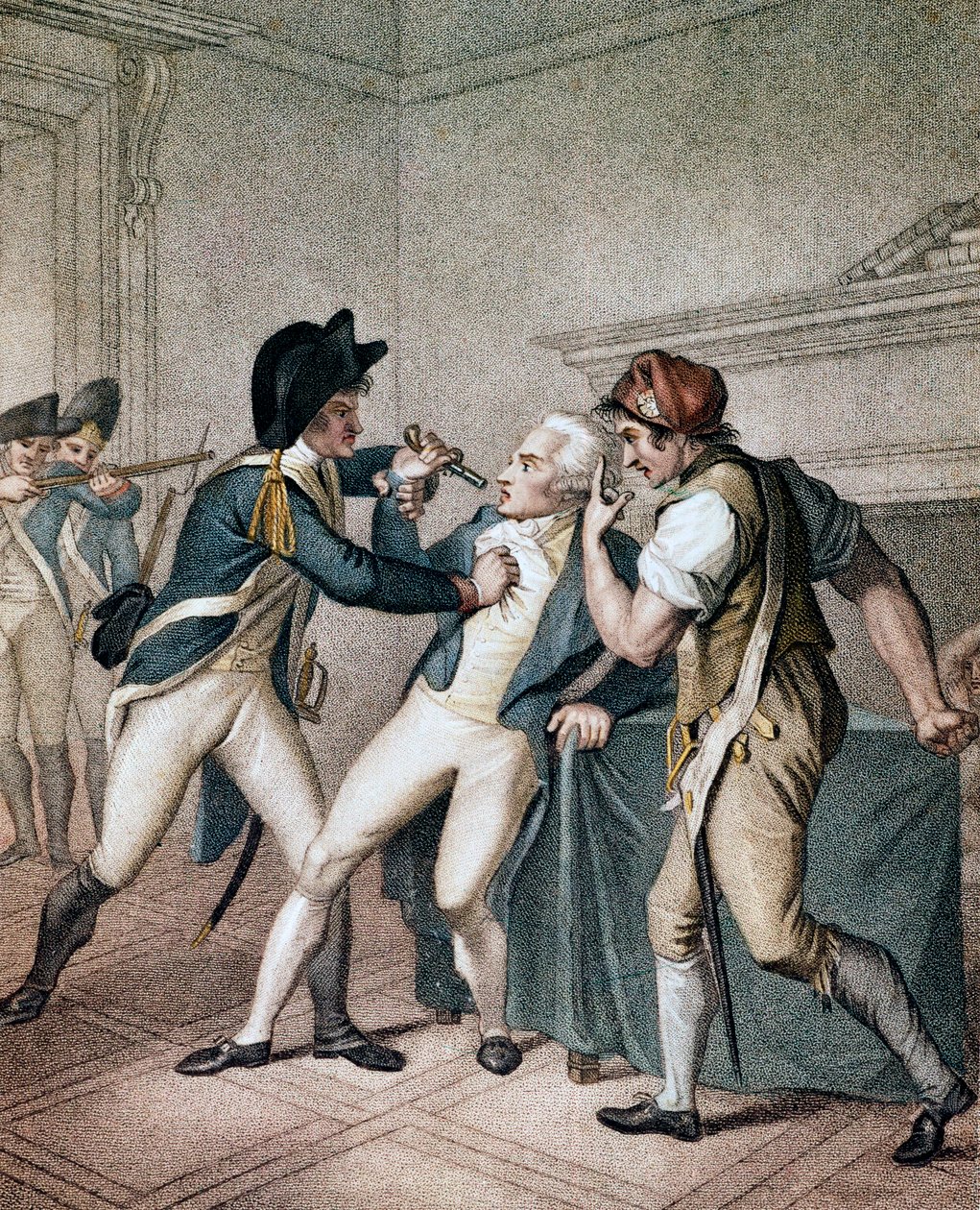 Anholdelse af Maximilien Robespierre, den 27/07/1794 - Anholdelsen af Robespierre - Robespierres anholdelse af Unknown artist
