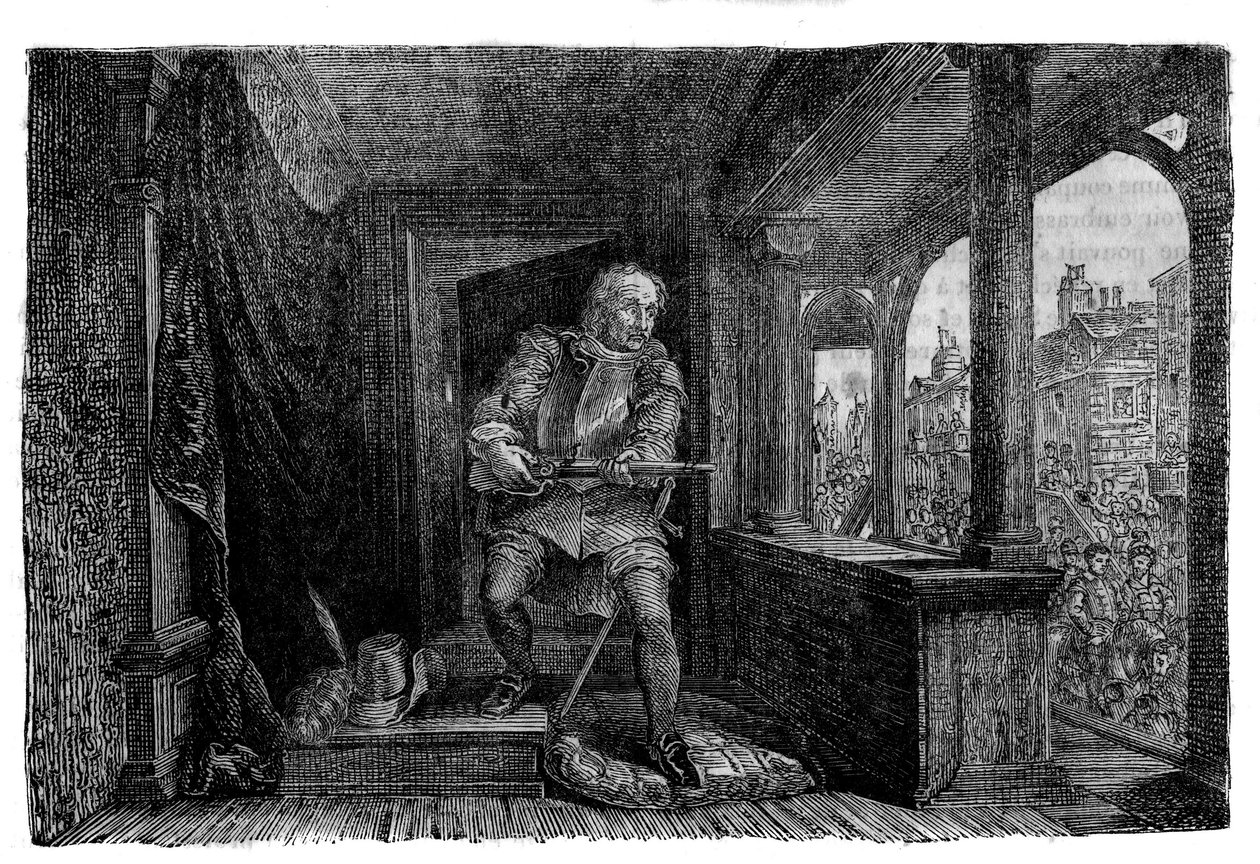 Mordet i det 16. århundrede på Jacques de Murray Halvbror til Marie Stuart og naturlig søn af Jacques V af Skotland. af Unknown artist
