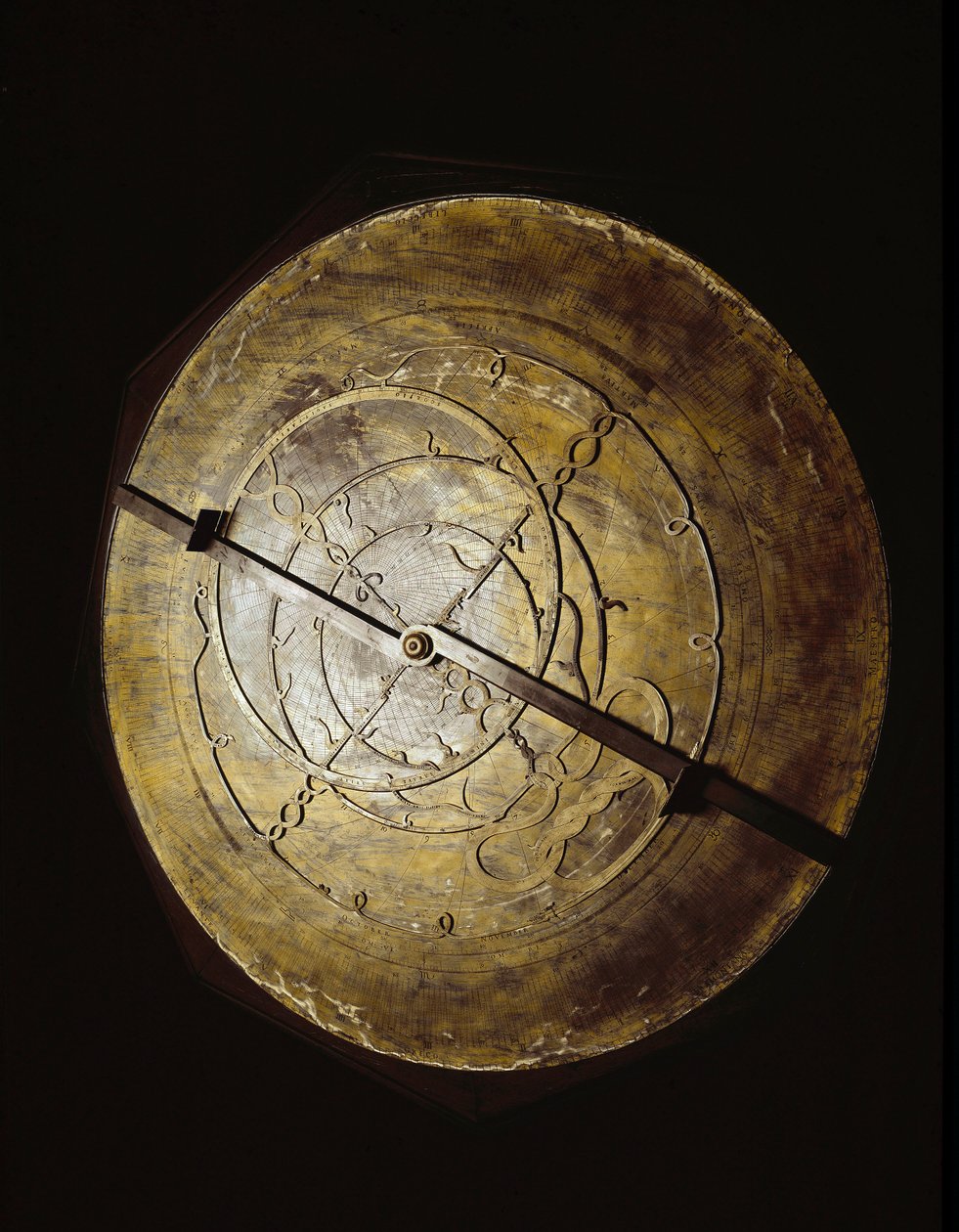 Astrolabium tilhørende astronomen Galileo Galilei (Galilæa) (1564-1642) for hans studier. Firenze, Institut og Museum for Videnskabshistorie. af Unknown artist
