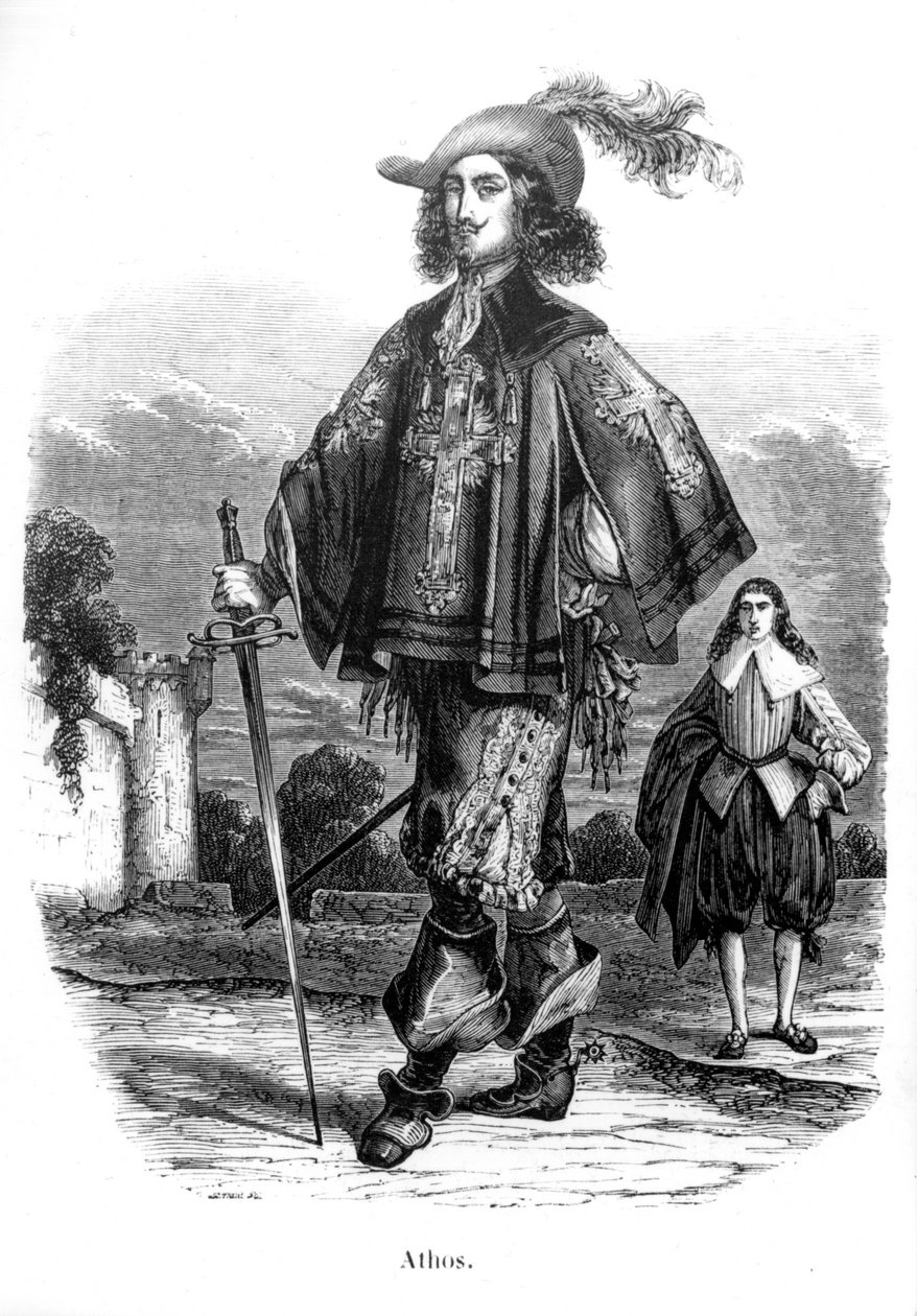 Athos - i "De 3 musketerer"" af Alexandre Dumas Père. af Unknown artist