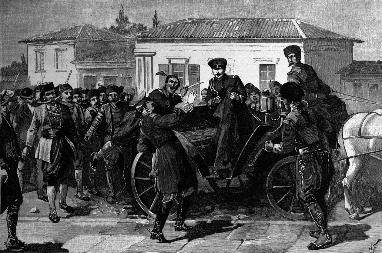 Angreb på Prins Ferdinand I (Zar af Bulgarien) (1861-1948) af Unknown artist