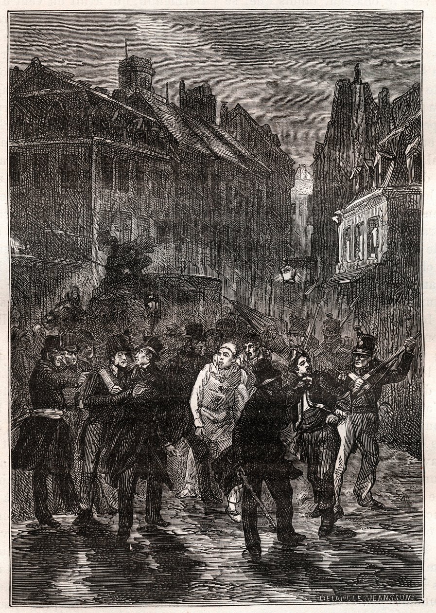Angreb mod Louis-Philippe I - Le conspiracy de la rue des Prouvaires - den 1. februar af Unknown artist