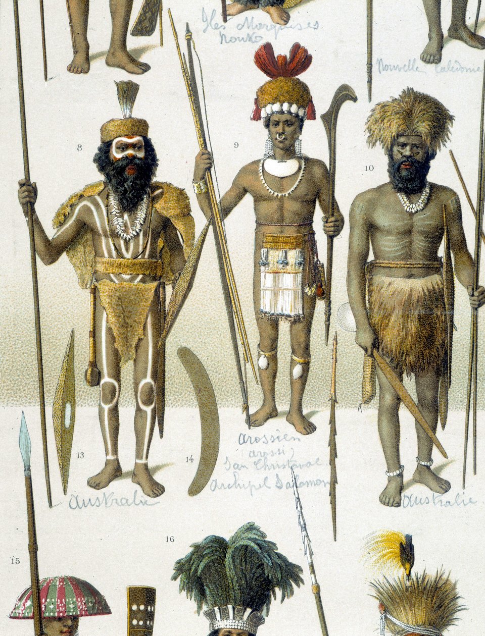 Australske oprindelige folk i statsdragt af Unknown artist