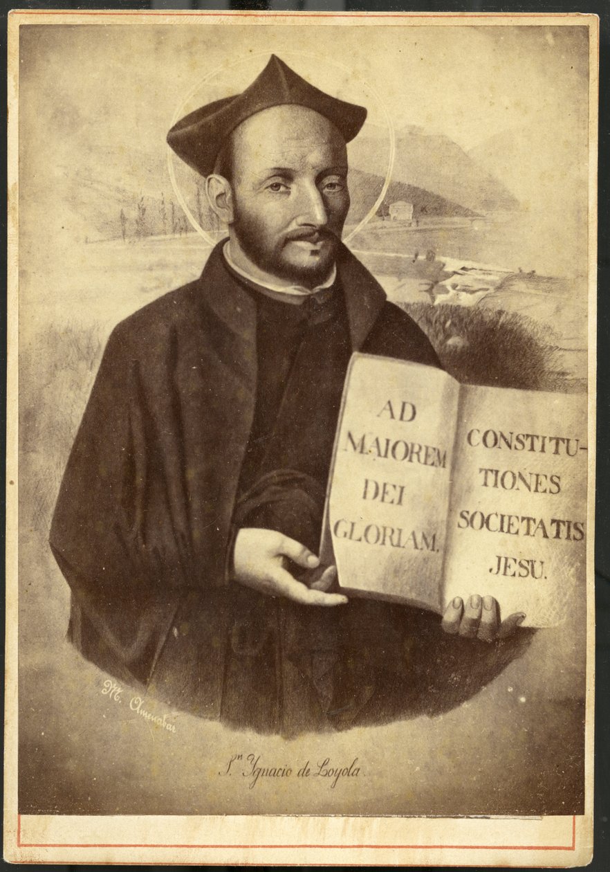 Azpeitia: Malet portræt af Sankt Ignatius af Loyola, grundlæggeren af Society of Jesus and the Jesuites af Unknown artist