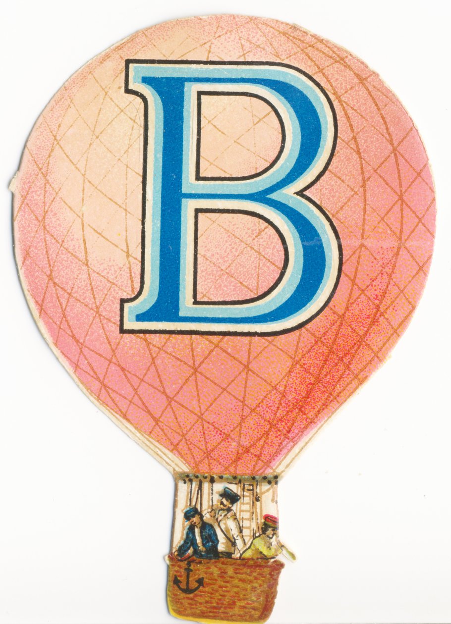 B: Ballon (varmluftballon) af Unknown artist