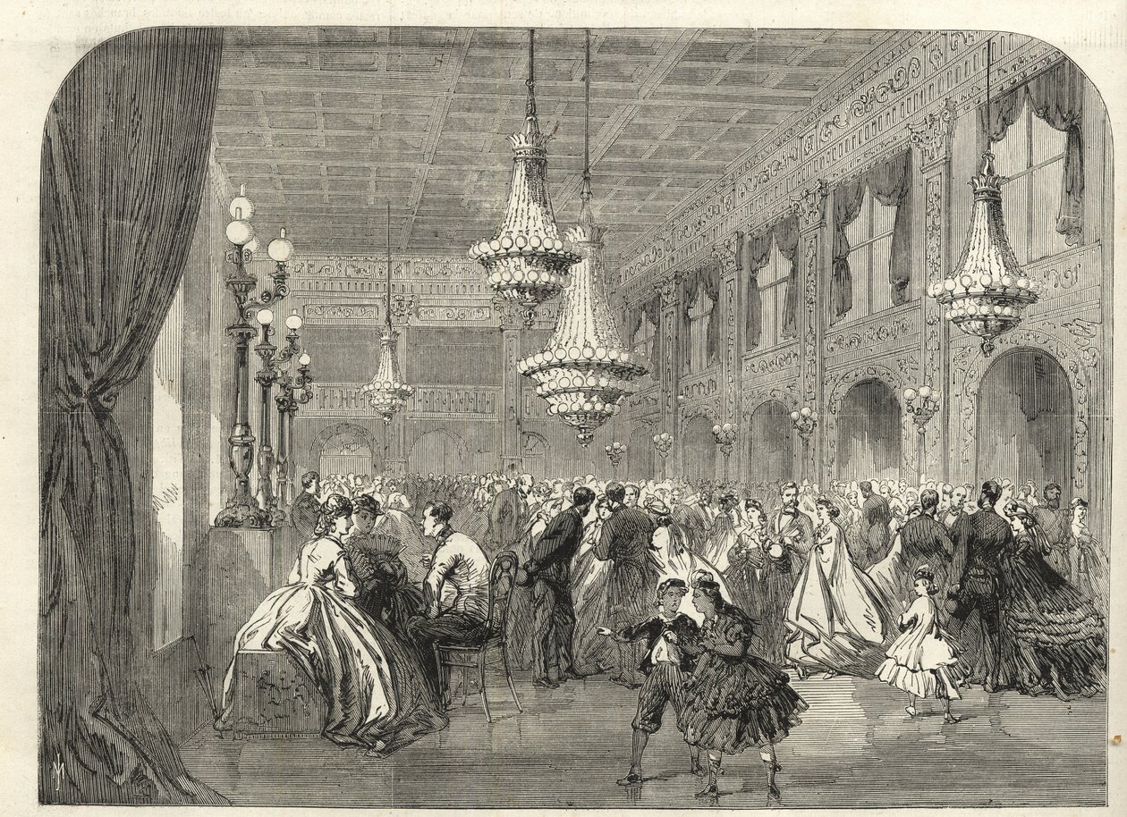 Baden Baden (Baden-Baden), Tyskland - Inde i samtalerummet - 1867 af Unknown artist